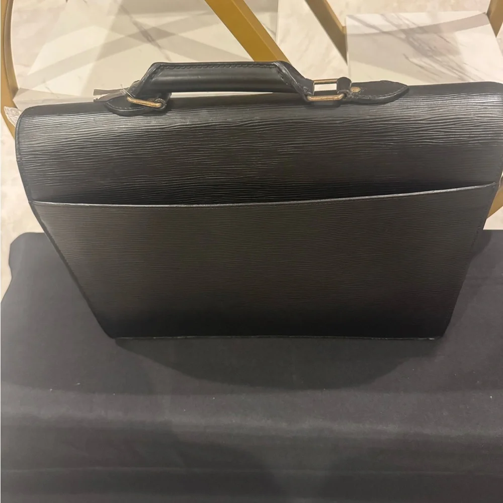 Louis Vuitton Black Leather Briefcase